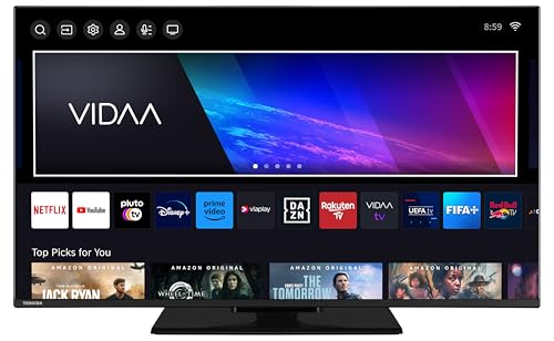 Toshiba QLED TV 40 pollici Smart TV VIDAA 40QV3F63DAZ TV Full HD, HDR TV con sintonizzatore triplo integrato, nero