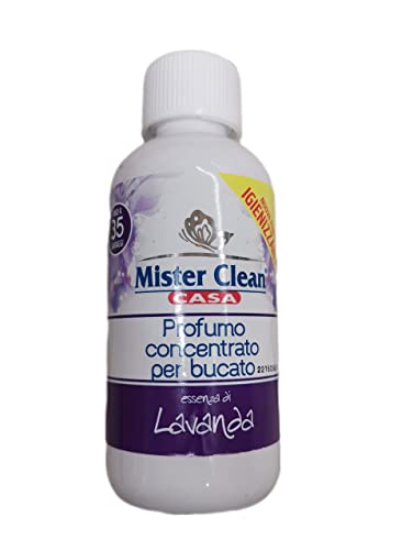 Mister Clean, Profumo Concentrato per Bucato Essenza Lavanda 250 ml, profumazione rilassante e intensa per il Bucato, fino a 35 lavaggi
