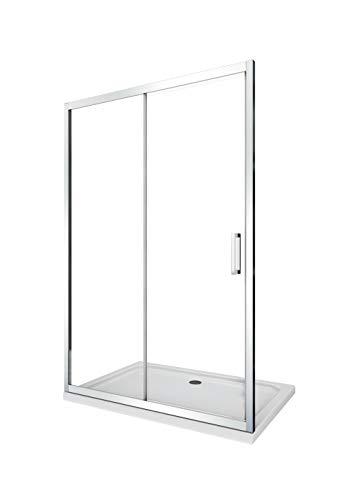 Porta Doccia Scorrevole Bagno Nicchia vetro 6 mm Anti-calcare H.190 (110-115 H.190 cm)