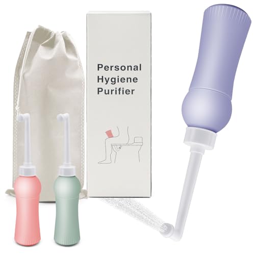 Bidet Portatile 500ml con Borsa organizer, Bottiglia Perineale Post Partum con Ugello Retrattile - Per Igiene Intima a Casa e in Viaggio, Sostituisce Salviette Umide, Risparmia Carta Igienica