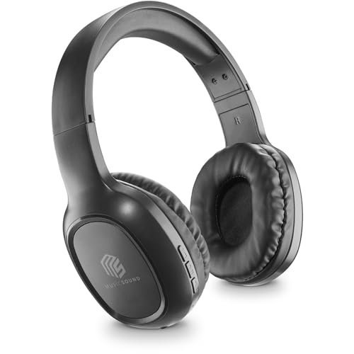 Music Sound | HEADBAND Bluetooth Basic | Cuffie on Ear Bluetooth con Archetto Estendibile - PlayTime 14h - Colore Nero