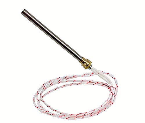 DOJA Industrial | Resistenza Stufa Pellet | Diametro: 9,5mm | Filetto: 3/8" | Lunghezza: 140mm | 250w | Candeletta Accensione Stufa Pellet | Candelette per Stufe a Pellet 220v | Uso: Stufa a Pellet