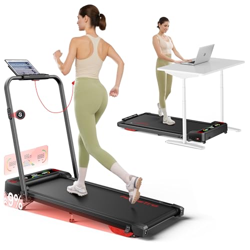 2025 Versione Aggiornata Tapis Roulant Elettrico Pieghevole Salvaspazio, Velocità 12 km/h, Inclinazione 9%, Motore 2.5HP, Schermo LED Extra Large a Colori, Silenzioso per Casa e Ufficio