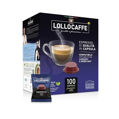 100 CAFFE' LOLLO CAFFE NERO COMPATIBILE LAVAZZA A MODO MIO TOSTATURA INTENSA