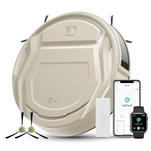 LEFANT M210 Robot Aspirapolvere, 2200Pa Aspirazione, 120 Minuti, Ultra Sottile 7,8cm, Senza Grovigli, App/Alexa/Google, Potenziamento Tappeto Ideale per Animali Domestici, Pavimenti Duri e Moquette