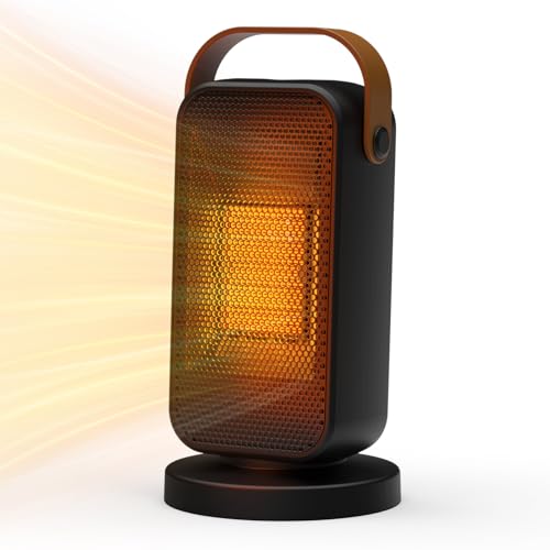 Termoventilatore Portatile, Fashioz Stufe Elettriche a Basso Consumo con 3 Livelli, Protezione Dal Surriscaldamento, Silenzioso Stufetta Elettrica Para Dormitorios, Salones Oficinas,Bagno 1200 W