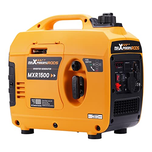 maXpeedingrods 1200W Generatore Portatile a Benzina con Inverter con Prese USB e 230V Super Silenzioso e Leggero 11,5 kg per Campeggio,Outdoor,viaggi in camper