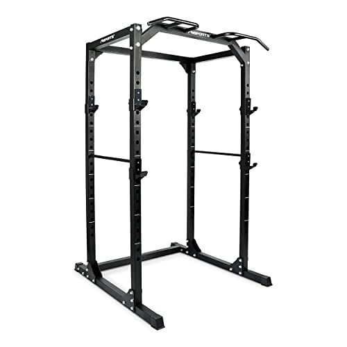 MSPORTS Power Rack Premium Cage H/B/T - Stazione di potenza 215 x 120 x 140 cm, fino a 200 kg