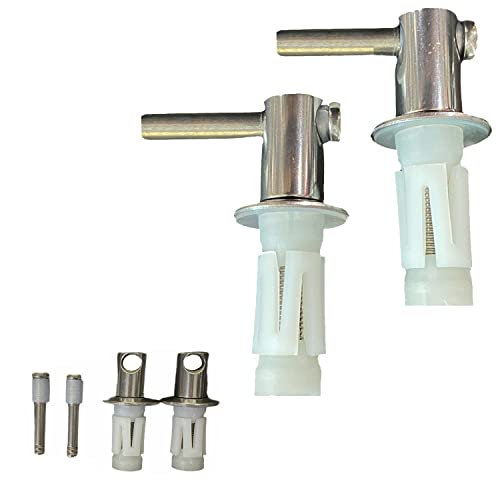 MASTERBRICO Cerniere Copriwater per Dolomite Clodia Novella Fleo Mia, Cerniere Tavoletta WC con Fissaggio ad Espansione dall'Alto &ndash; Cromo Lucido in Acciaio Inox, Prodotto Italiano