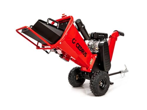 Hahn & Sohn Cedrus RB02PRO - Trituratore a benzina, potente, fino a 12 cm, motore Loncin da 4,4 kW, carrello da giardino, trituratore per legno, trituratore professionale, a benzina, silenzioso, per