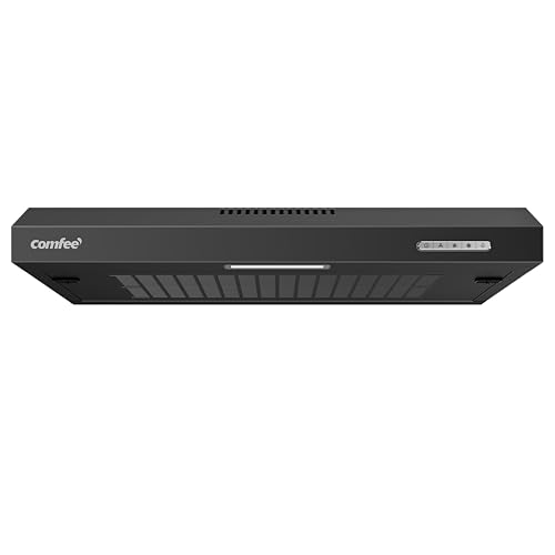 COMFEE' Cappa Aspirante 60 cm SLIF17B-60 A LED Sottopensile Aspiratore A Parete Aspirazione Superiore 600 mm - Nero