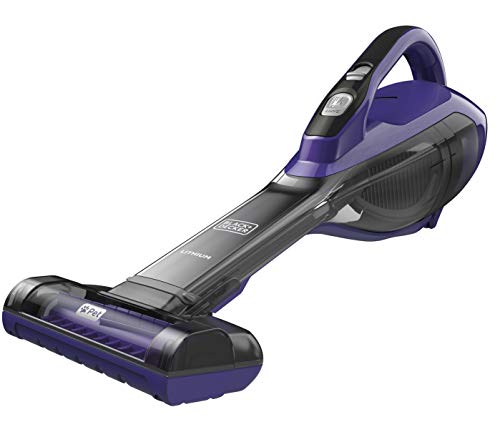 BLACK+DECKER, Aspirabriciole senza Fili a Batteria Litio Bocchetta Aspirante Ed Estendibile, Capacità 500 Ml, 21W, Nero Porpora. DVA325JP07-QW