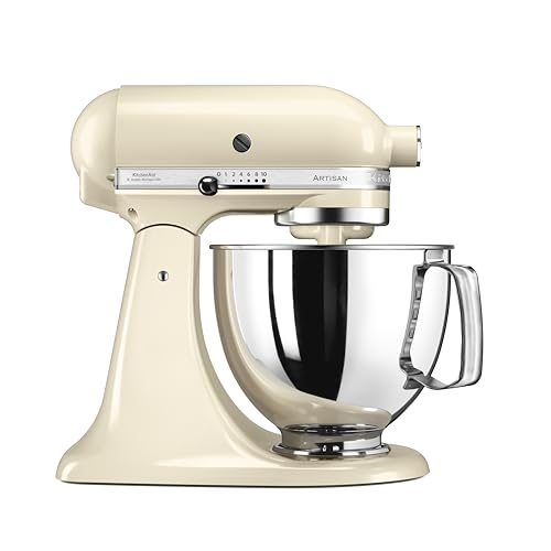 Kitchenaid Planetaria - Artisan - Robot da Cucina con testa inclinabile e 3 accessori - 4.8 L - Impastatrice - Color Crema