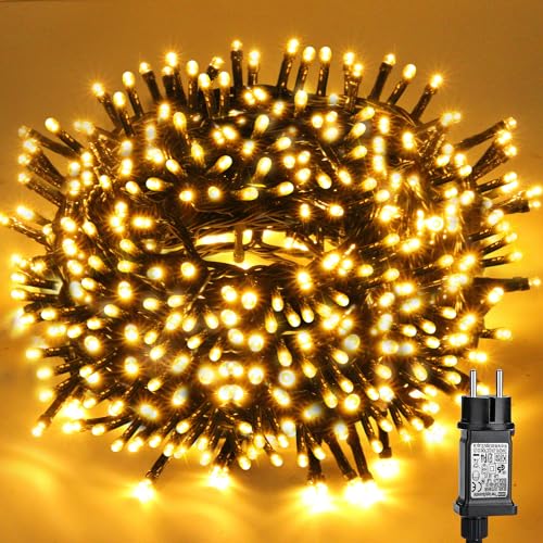 Luci Albero di Natale, 30M 300LED Luci Natale Esterno Collegabile in Serie, Timer & IP65 Luci Natalizie da Esterno con Spina, 8 Modalità Luci Led Albero di Natale da Interno, Balcone, Catena Luminosa