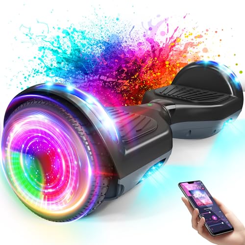 Hoverboard con ruote e faro LED da 6,5 ​​pollici, Bluetooth, regalo per bambini