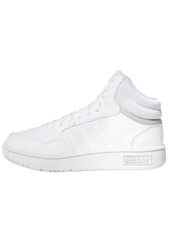 adidas Unisex - Bambini Hoops Mid Shoes, Cloud White / Cloud White / Grey Two, 38 EU