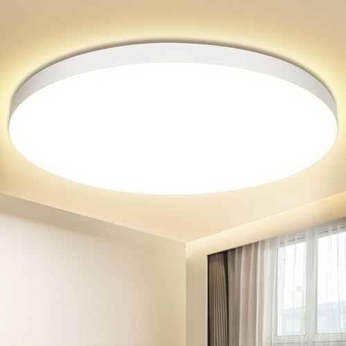 Plafoniera LED Soffitto 24W Lampada da Soffitto 4000K 2000LM Plafoniera Bagno IP44 Impermeabile &Oslash;28CM Rotonda Lampadario LED Moderna Luce Soffitto per Cameretta, Soggiorno, Cucina, Balcone, Corridoio