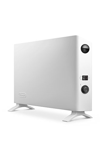 De'Longhi HSX2320F Slim Style TermoConvettore Elettrico, Silenzioso, 3 livelli di potenza, manopola intuitiva, per ambienti fino a 60m&sup3;, ventola aggiuntiva, funzione antigelo, Bianco