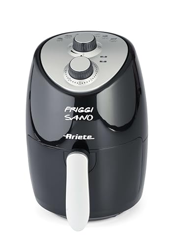Ariete 4617, Airy Fryer Compact, Friggitrice Ad Aria, Capacità 2 L, 1000 W, Temperatura Max 200°C, Nero