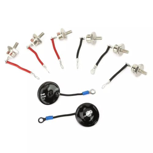 Gettimore Kit raddrizzatore a diodi per gruppo elettrogeno, modulo RSK6001 con 3 diodi positivi e 3 negativi, 2 varistori, costruzione in metallo, compatibile con HC7/6