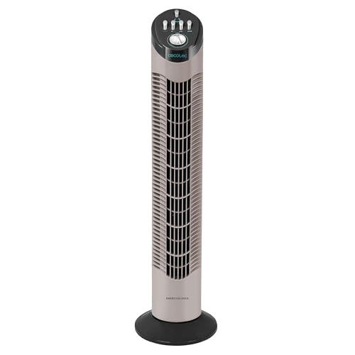 Cecotec Ventilatore a torre EnergySilence 790 Skyline con timer 50 W, altezza 30'' (76 cm), controllo meccanico, oscillazione, motore in rame, 3 velocit&agrave;, maniglia, bianco