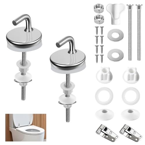 2 Kit Cerniere Tavoletta wc, Cerniera Tavoletta wc in Acciaio inox, Cerniere di Ricambio per Copertura Water