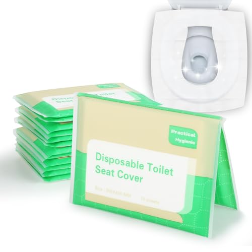 60 Pezzi Copri Water WC USA e Getta &ndash; Copri WC USA e Getta, Copri Water WC Universale e Igienico, Copriwater USA e Getta Bambini 43x35,5 cm per Viaggi e Spostamenti