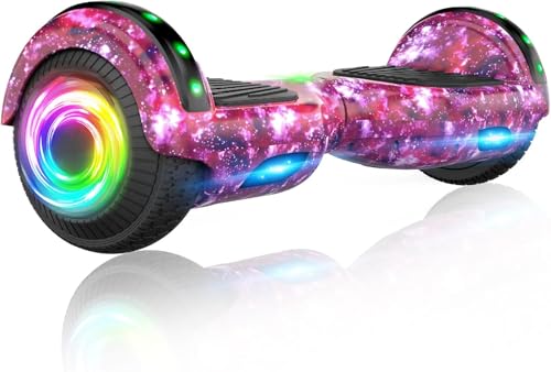 Hoverboard avec lumières LED, roues lumineuses LED, Hoverboard auto-équilibrant avec technologie d'équilibre actif, Ne comprend pas l'hoverkart