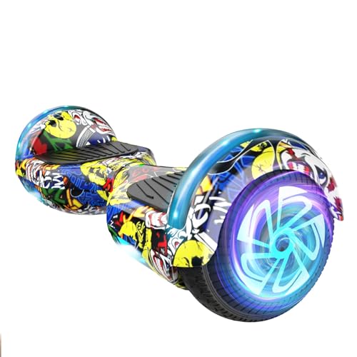 Hoverboard 6.5 Pouces Overboard, Hover Board Gyropode Tout-Terrain, Bluetooth et LED Auto-&eacute;quilibr&eacute; &eacute;lectrique Auto-&eacute;quilibrage pour Enfant et Adult