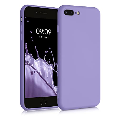 kwmobile Custodia Compatibile con Apple iPhone 7 Plus/iPhone 8 Plus Cover - Back Case per Smartphone in Silicone TPU - Protezione Gommata - lavanda lilla