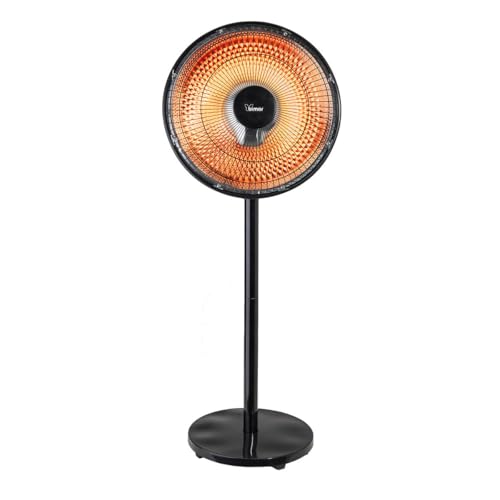 Bimar HR320 Stufa radiante a parabola Solemio, Lampada riscaldante, Stufa radiante infrarossi, Stufa portatile, Potenza regolabile, Oscillazione automatica, Con interruttore di sicurezza ribaltamento