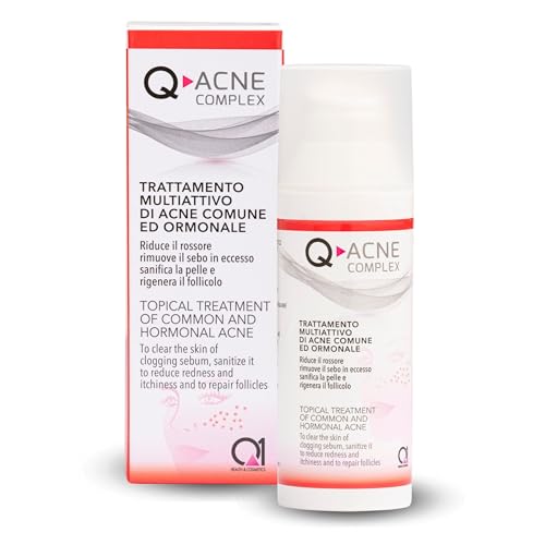 Q1 Q-Acne Complex, Crema Anti Acne con Acido Salicilico, per Viso | Rimuove brufolo e rossore | Trattamento per acne giovanile ed ormonale, 40ml