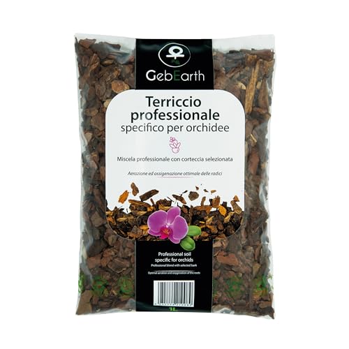 GebEarth&reg; - Terriccio per Orchidee, Substrato per Orchidee da 1 Litro【 Terriccio Professionale per tutte le Orchidee 】