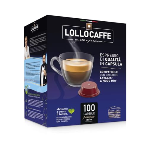 Lollo Caffè - 100 Capsule Caffè - PassioneMio Argento - C. Lavazza a Modo Mio