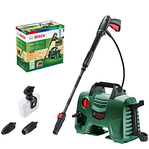 Bosch Home and Garden 06008A7901 Idropulitrice 3 Ugelli, Alta Pressione, Filtro Trasparente, Verde Nero, Cavo e Tubo Flessibile 5 m, 350 L/h, 40.10 x 37.60 x 20.20 cm