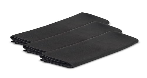 Dynavox MFC6 - Set di 3 panni antistatici in microfibra, 32 x 32 cm, colore: Nero