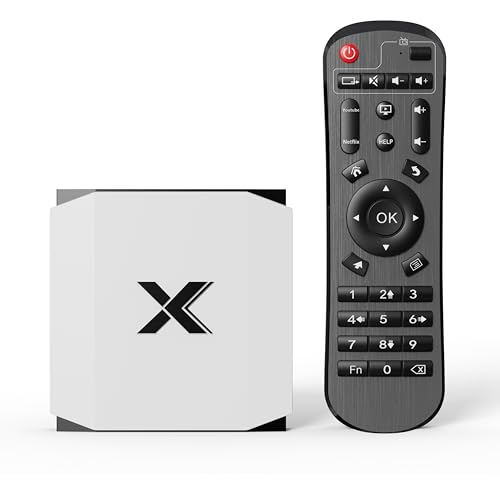 Custodia multimediale Android TV; Supporta la riproduzione 4K HDR, 4 GB di RAM 32 GB di ROM, HEVC MAIN10 H.265, Intrattenimento online, Smart TV Box 2,4 GHz/5 GHz Dual Band Wi-FI Bluetooth