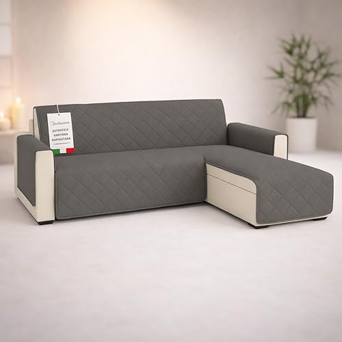 Zucchissime Copridivano 3 Posti con Penisola Lavabile | Barriera Contro Macchie, Peli e Usura | Antiscivolo e Pet-Friendly | Tessuto di alta manifattura | Tenuta stabile | Qualit&agrave; Italiana