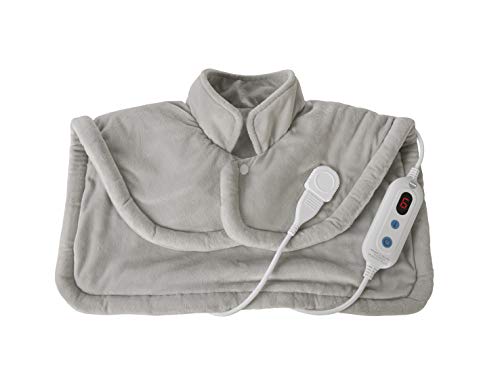 MACOM Termoforo Cervicale &ndash; Riscaldamento Ultrarapido con 6 Temperature, Tessuto Morbidissimo &ndash; Enjoy & Relax 935 Thermo Poncho Plus