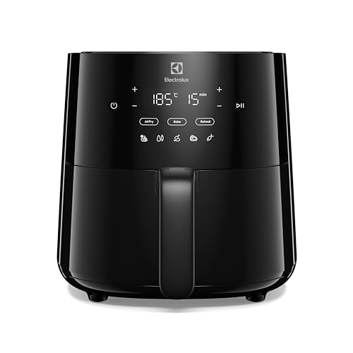 Electrolux Friggitrice ad aria EAF3B - Capacit&agrave; 3L - Friggitrice aria con Rivestimento antiaderente - 1300W - 8 Programmi preimpostati - Lavabili in lavastoviglie - Timer 0-60min - 80-200&deg;c