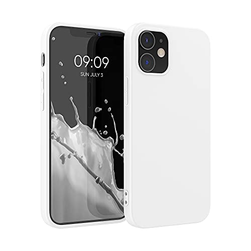 kwmobile Custodia Compatibile con Apple iPhone 12 / iPhone 12 Pro Cover - Back Case per Smartphone in Silicone TPU - Protezione Gommata - bianco matt