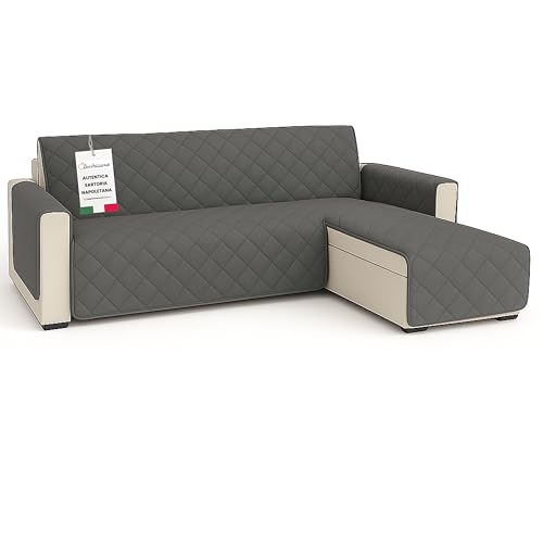 Zucchissime Copridivano 3 Posti con Penisola Lavabile | Barriera Contro Macchie, Peli e Usura | Antiscivolo e Pet-Friendly | Tessuto di alta manifattura | Tenuta stabile | Qualità Italiana