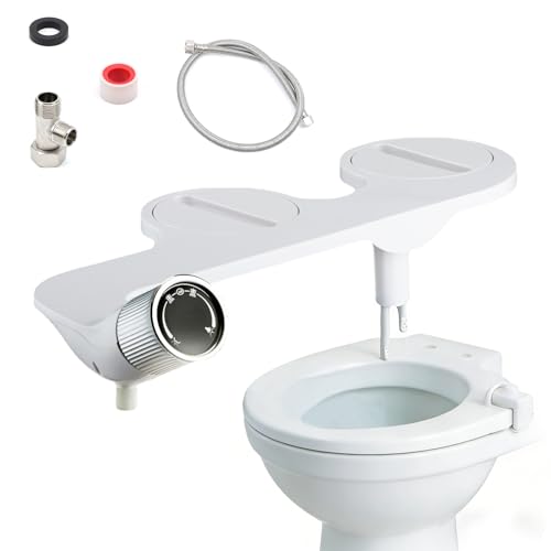 SRJQXH Bidet per WC, con Interfaccia da 3/8", non Elettrico Bidet Portatile, Pressione Dell'acqua Regolabile (Con Tubo Flessibile da 69 cm), per Pulizia Del Basso Ventre e Igiene Femminile