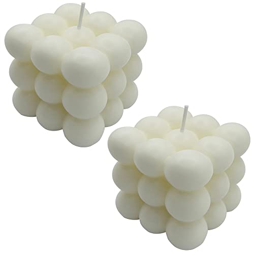 NICAVKIT 2Pcs candele decorative in cera d'api, naturali e profumate Bubble Candle, candela sostenibile in fatte a mano