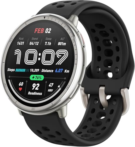 Amazfit Active 2 Smart Watch 44mm, AI, Controllo Vocale, GPS e Mappe incluse, Batteria da 10 Giorni, 160+ Modalit&agrave; Sportive, Resistente allAcqua 5 ATM per Android e iPhone, Nero