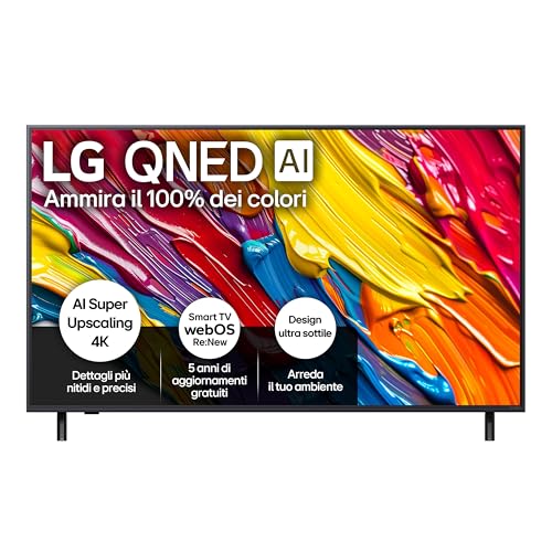 LG QNED AI QNED84 TV 55 pollici, Smart TV 4K, Processore &alpha;7 Gen8, Dynamic QNED Color, Design Ultra Slim, webOS con AI e telecomando puntatore AI, Gaming con VRR 4K@60Hz, 55QNED84A6C 2025