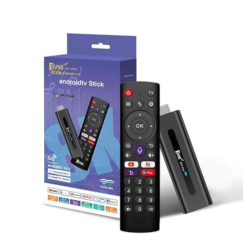 Android TV Stick 4K 2G+16GB H313 Quad-Core 64bit WiFi5 Dual 2.4G/5G WiFi HDR10+ HD Smart TV Stick Box (H 2+16APP)
