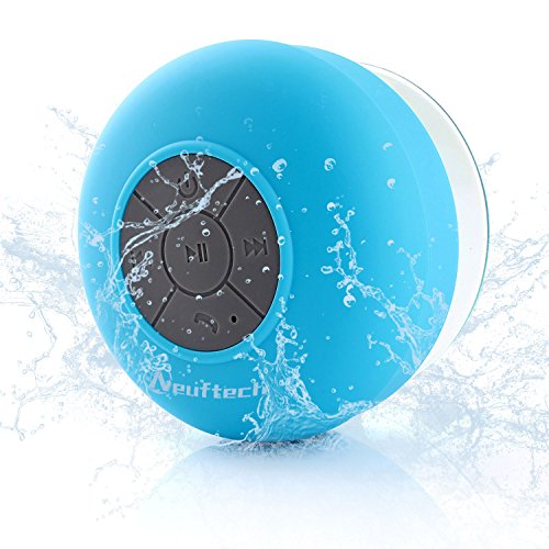 Neuftech bluetooth Cassa Altoparlante Impermeabile da Doccia - Wireless Speaker Waterproof Con Microfono Integrato Per Smartphone iphone,Samsung, HTC, Mp3 Player ecc - Azzurro