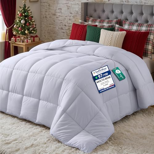 Utopia Bedding Piumone 220x240 cm, Piumino matrimoniale, Trapunta 100% Microfibra, Piumino Caldo (Bianco)