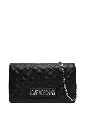 Love Moschino BORSA QUILTED PU NERO+GALV.NIKEL